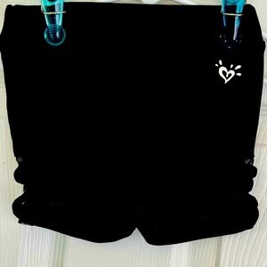 Justice black Shorts w/ criss Cross Pattern